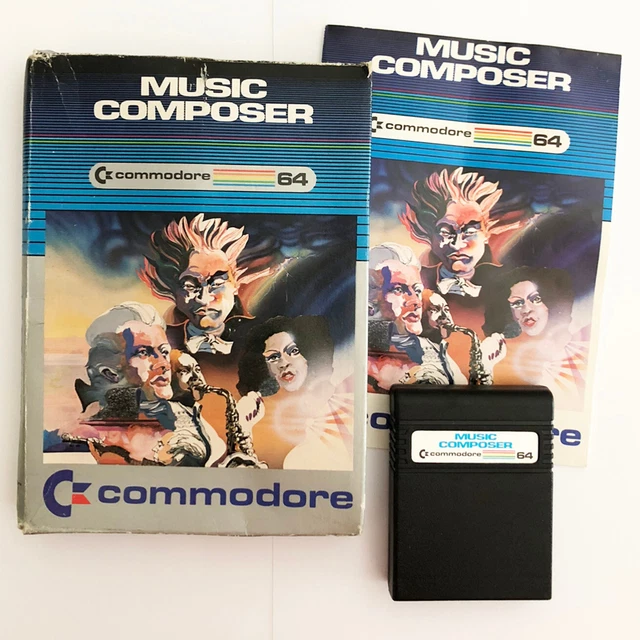 MUSIC COMPOSER COMMODORE 64 Game C64 Cartridge (Box & Manual) *Tested