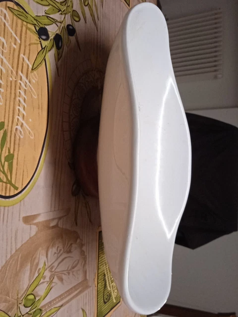 Liywall Portafrutta in ceramica a 3 livelli con supporto in legno di bambù per bancone da