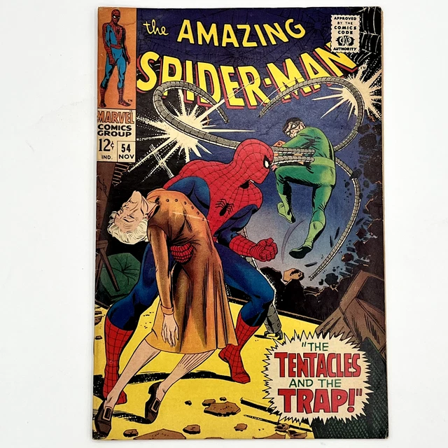 Amazing Spider-Man 54 Battles Doctor Octopus (1967 Marvel Comics) John Romita Sr