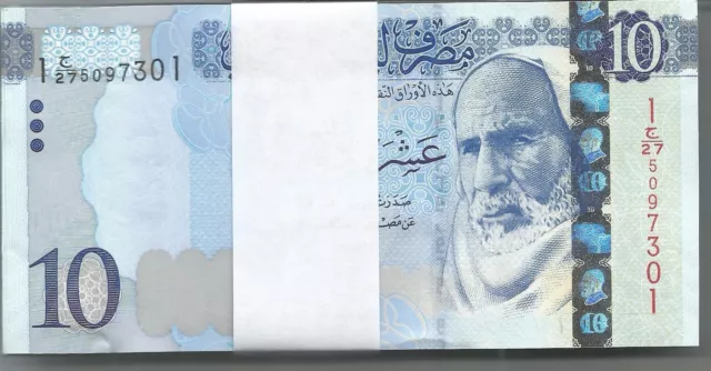 Libya  10 Dinars 2015  P 82. Unc Condition. 5Rw 08Abr