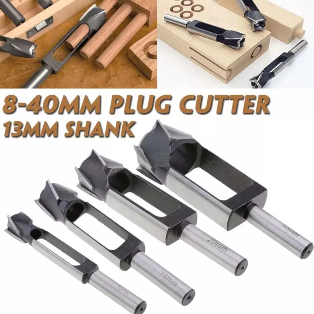 Metal Tenon Maker Plug Cutter Tapered Carbon Steel Shank Woodworking Drill Tools 2