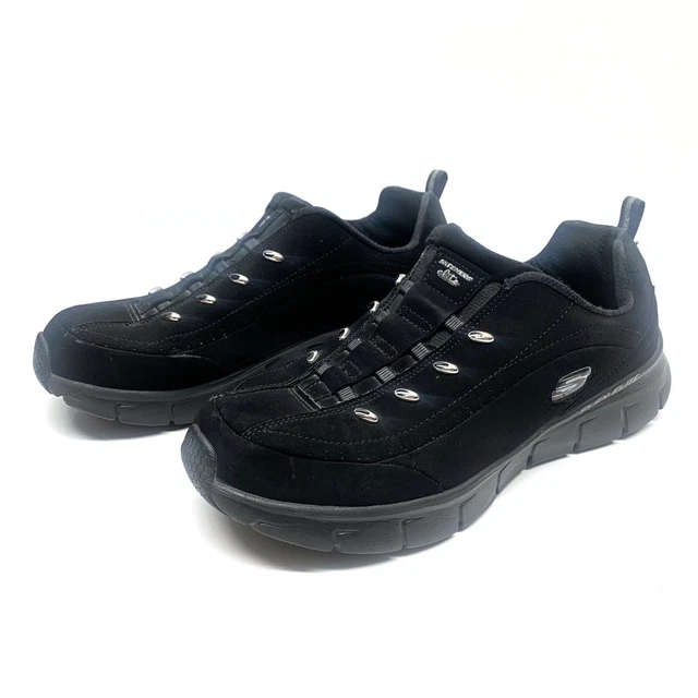 SKECHERS Womens Black Synergy 3.0 Elite Flex Wide Fit Casual Shoes *READ*