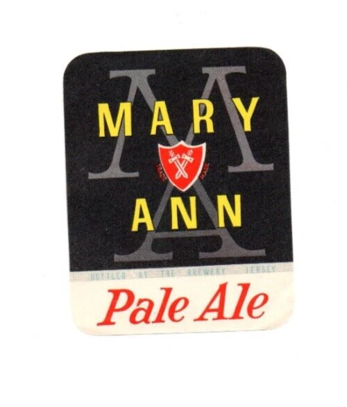 Jersey - Vintage Beer Label - Ann Street Brewery, St. Helier - Mary Ann Pale Ale