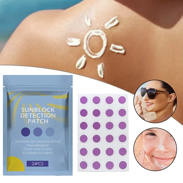 Sunblock Detection Patch for Sunscreen UV Detection Stickers 24Patches h