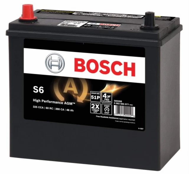 BATTERY BOSCH AGM Valve Regulated BCI BCI Group 51P CCA 325 60 Reserve