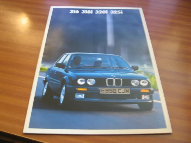 BMW 316 319i 320i 325i CAR CATALOGUE 1987