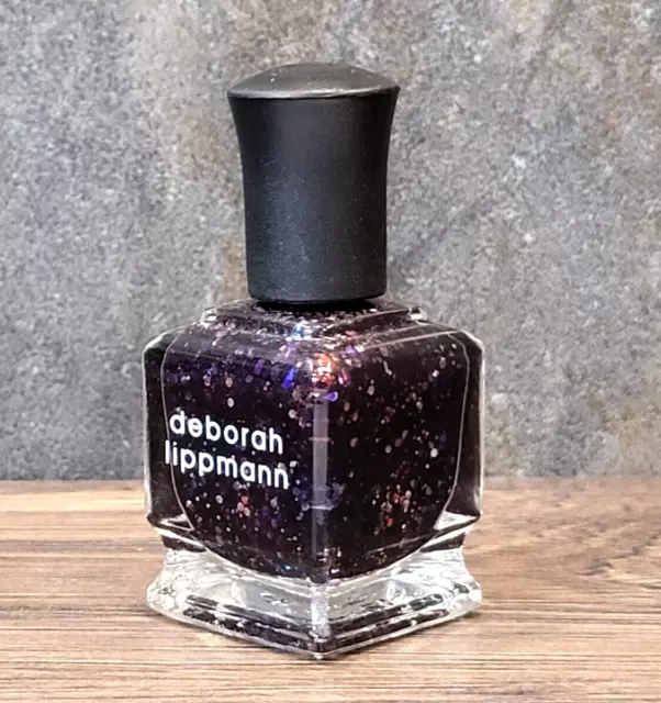 Deborah Lippmann nail polish ~ Let's Go Crazy ~  dark purple glitter f/s nwob