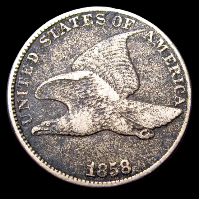1858 Flying Eagle Cent Penny ---- Nice Details Coin ---- #UU074