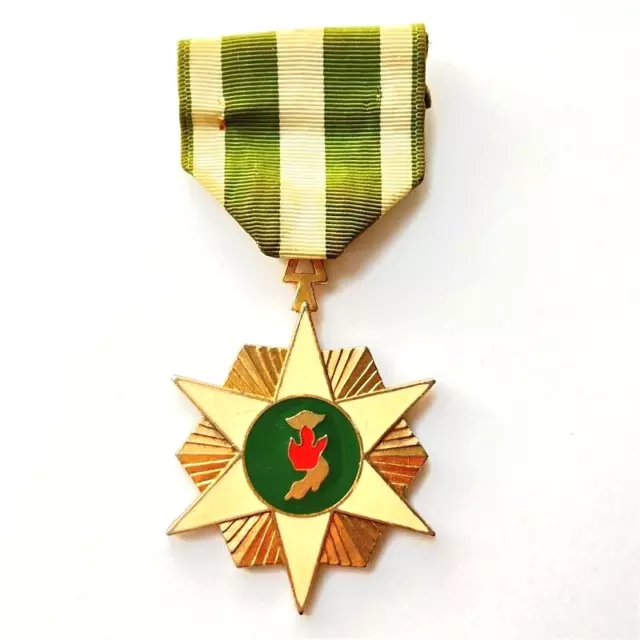 Republic Of Vietnam Campaign Star Medal. Original Large Case,Ribbon BAR & Broche 3