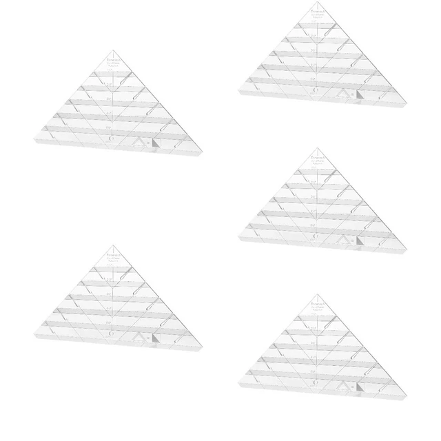 5 unidades regla triangular de tela triángulo regla métrica plantillas de edredón