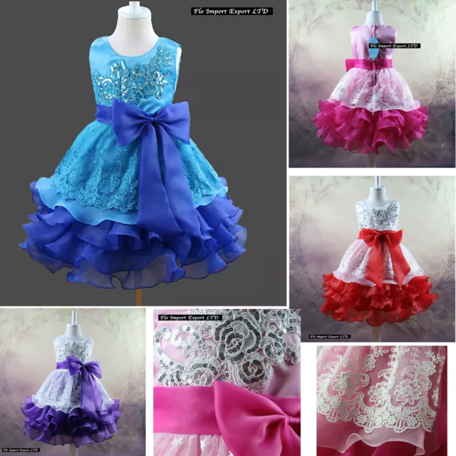 Vestito Bambina Abito Cerimonia Elegante Girl Party Princess Dress CDR056