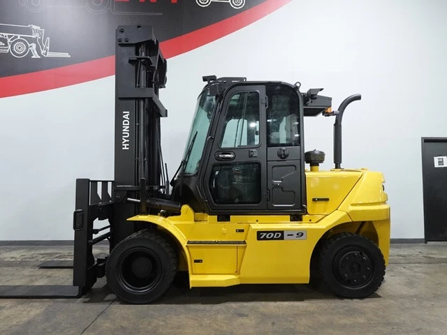 2019 Hyundai 70D-9 15500Lb Pnumatic Forklift Diesel Lift Truck 121/177 Stk 13376