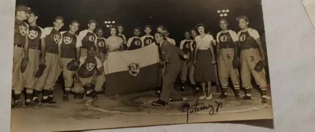 Baseball Vintage Puerto Rico 1949. Aficionado Bancos Ponce. Photo Original.