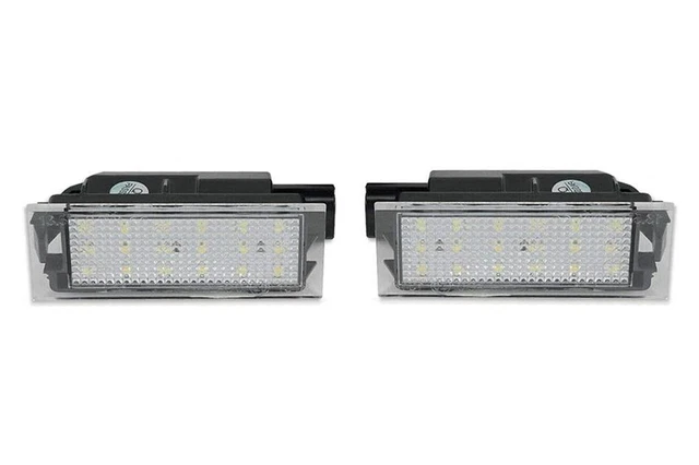 LEDFEWAG Lot 2 LED Éclairage Plaque Immatriculation Pour Citroën Peugeot - Blanc Froid Ultra Puissant