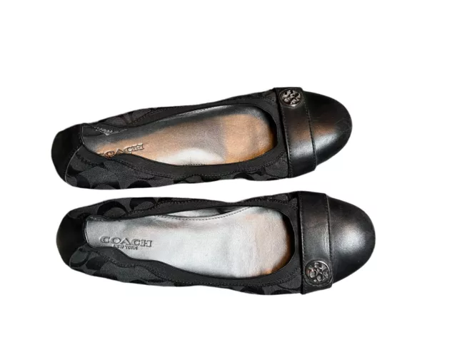 Coach chelsea flats black top