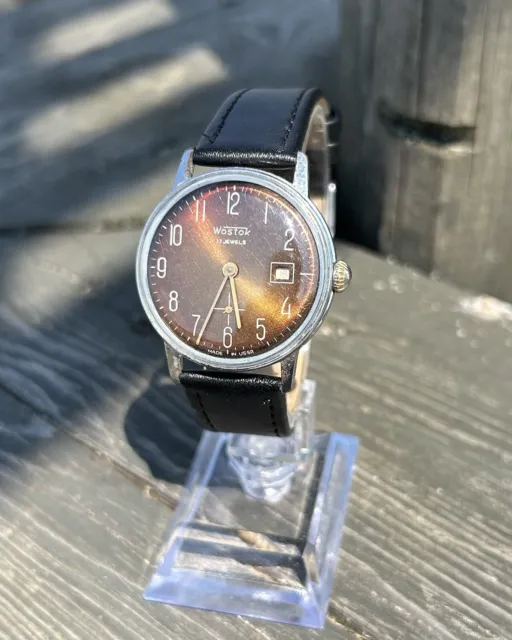 Vintage Soviet Vostok Watch Retro Mechanical Wristwatch Made In USSR 1980s