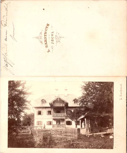 Hardtmuth, Ischl, Belle maison, imposant chalet en bois autrichien Vintage CDV a