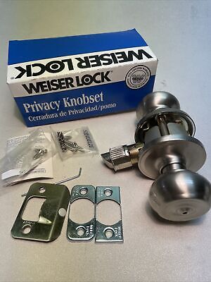 WEISER Lock GA331 P 15 MS 6LR1 Phoenix Privacy Knob, Satin Nickel