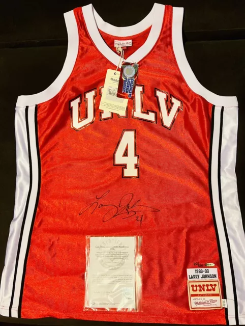 Larry Johnson Signed UNLV Jersey Authentic M&N Limited Edition with UDA