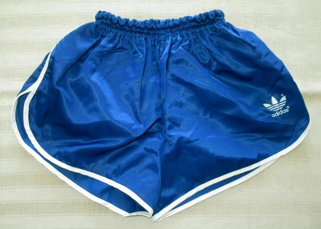 Pantaloni Sprinter Blu - Pantaloncini Lucidi - Lucidi - Vintage - Adidas - Come Nuovi - Tg. 3