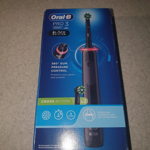 Brosse à Dents électrique Oral-B Pro 1 Noire + Chargeur - Rechargeable, Neuve