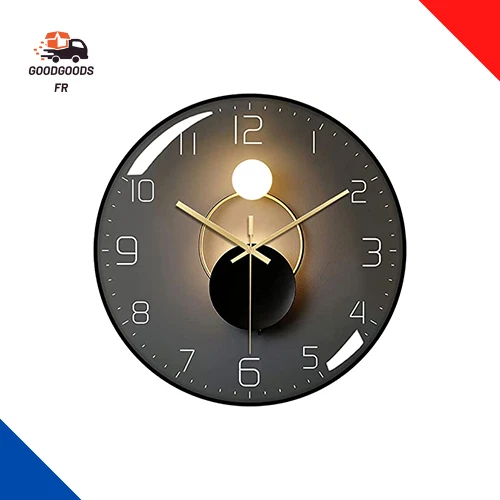 Horloge Murale Moderne Mylène Farmer - 22 Cm De Diamètre, Plastique Et Verre, Silencieuse, Pile AA (non Incluse)