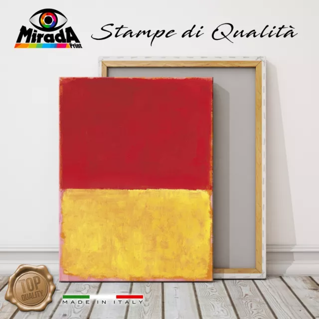 QUADRO Mark Rothko Untitled   STAMPA SU TELA CANVAS ARTE ASTRATTA ROSSO GIALLO