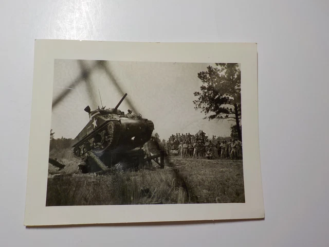 WWII Photo Tank Soldiers In Background Cold War World War 2 Photograph WW II WW2