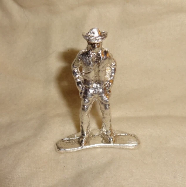 JOHN WAYNE .999 Silver Miniature 2" Figure Hand Poured THE DUKE Western