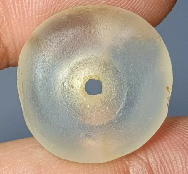 20.3mm ANCIENT RARE SOUTH EAST ASIAN PYU ROCK CRYSTAL DISC BEAD