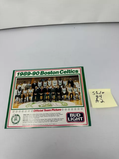 ORIGINAL  1989-90 Boston Celtics Team Picture by Bud Light 2