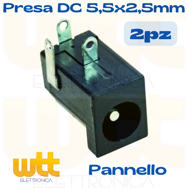 5 Pezzi DC 5,5x2,1 Mm Presa Jack Di Alimentazione Femmina Connettore Per Montaggio A Pannello~p138415322 - Foto 8