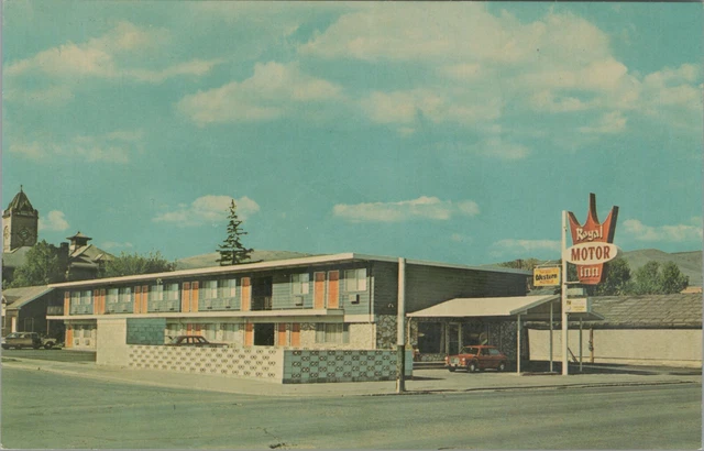 Baker OR Royal Motor Inn Motel Oregon 1960s autos postcard N625
