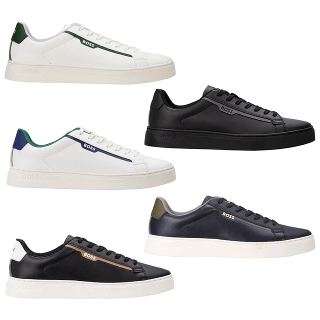 Boss Scarpe Uomo BOSS Rhys_Tenn_pusdth, Tennis Uomo, Bianco Opalino, 40 EU Hugo Boss Scarpe Uomo