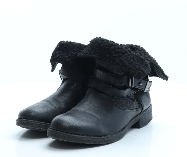 EVEN ODD Black REAL LEATHER Over Knee Platform Boots 4 uk DOMINATRIX GOTH EUR 48 84 PicClick IT