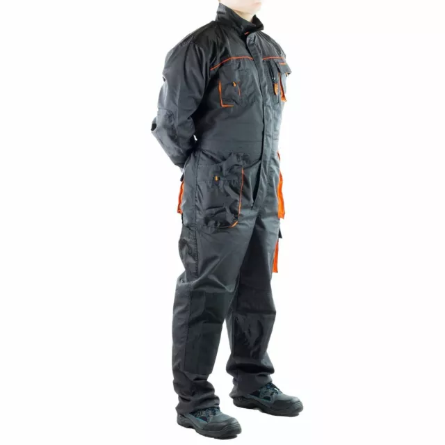 Mens Boiler Suit Mechanic Welder Overall Zipped Garage Safety Coverall