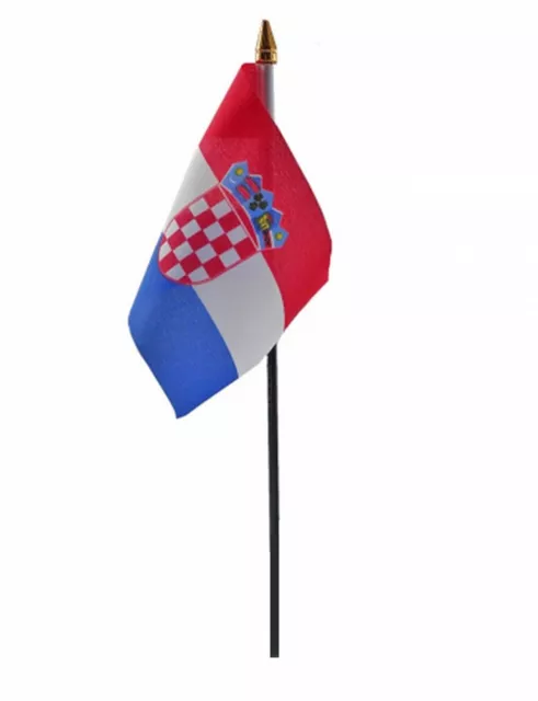 CROATIA SMALL HAND WAVING FLAG 6"X4" flags CROATIAN