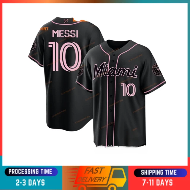 PERSONALIZED LIONEL MESSI Inter Miami Legend Baseball Jersey Shirt Size