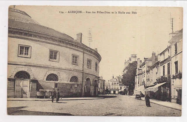 alençon, rue des fillets-dieu et la hall aux wheat ---