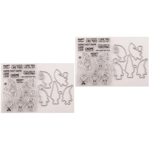 2 Sets Frohe Weihnachten Stempel Schneeflocke Stempel Planer Stanp 2