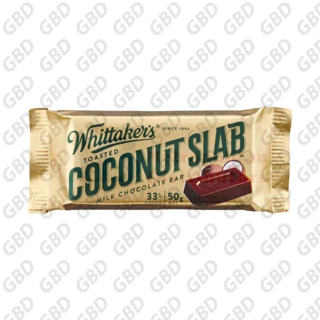 WHITTAKERS COCONUT SLAB 50G (x50)