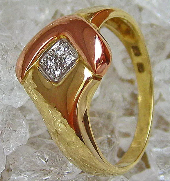 Nice ♦️Brillant Schmuck in aus 14kt 585 Gold Ring mit Diamant Brillanten ♦️ 1117