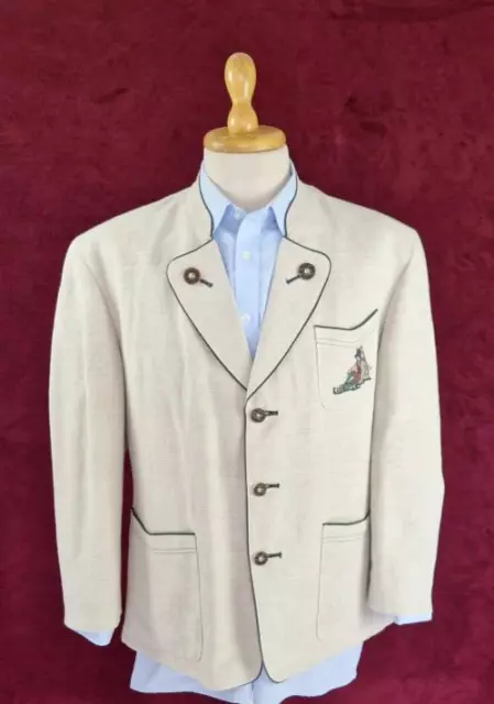 JULIUS LANG Herren Trachten Leinen Sakko/ Jacke /Janker Gr.24 (48 Untersetzt)