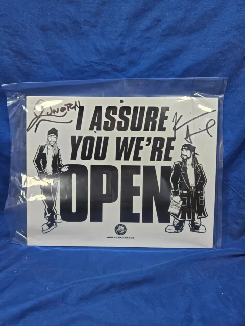 Kevin Smith & Jason Mewes Signed Clerks Jay & Silent Bob Open / Closed Sign