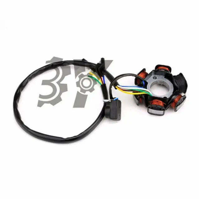 6 Poles 5 Wire Half-Wave Ignition Magneto Motor Stator for GY6 50-125cc ATV Quad