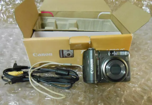 Canon PowerShot A590 IS 8.0MP Digital Camera - Gray (NO BATTERIES) 2