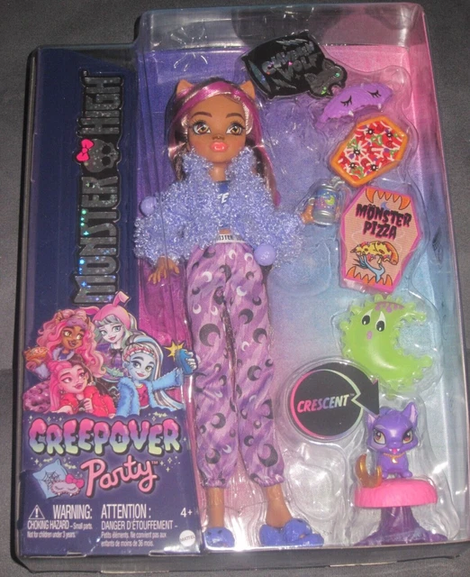 MONSTER HIGH CREEPOVER Party G3 Clawdeen Wolf & Crescent & Sleepover ...