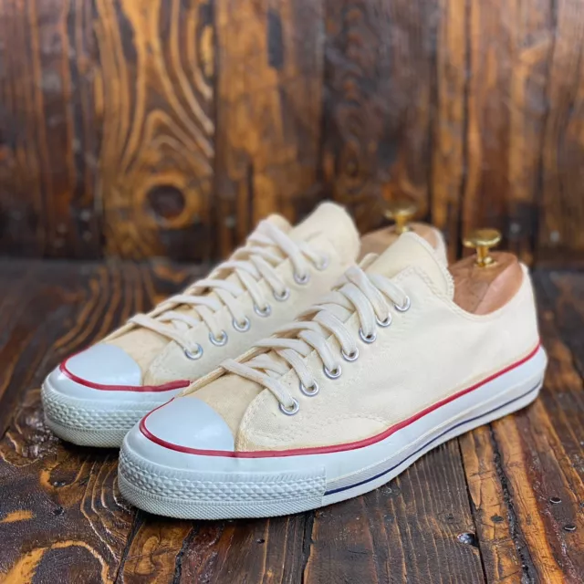 VTG 1970S CONVERSE Chuck Taylor All Star Low Top Men Ivory Sneaker Size ...