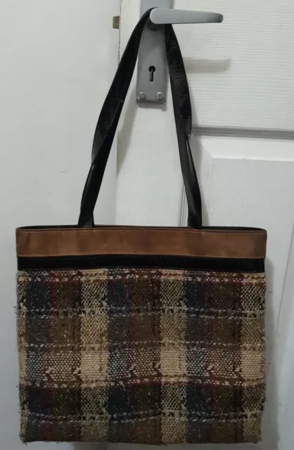 Burberry London Original Kaschmir kariert Vintage Wollmaterial Handtasche 🙂