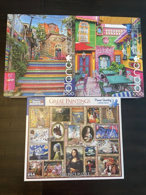 1000 piece jigsaw puzzles lot of 3
